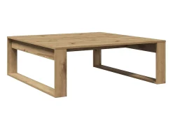 Mesa de centro | Mesa de apoio 100x100x35 cm derivados madeira carvalho artisiano^ Mesa De Centro