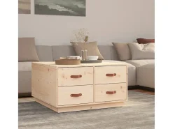 Mesa de centro | Mesa de apoio | Mesa de café 80x80x45 cm madeira de pinho maciça^ Mesa De Centro