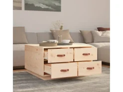 Mesa de centro | Mesa de apoio | Mesa de café 80x80x45 cm madeira de pinho maciça^ Mesa De Centro