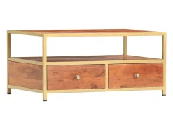 Mesa de centro | Mesa de apoio | Mesa de café 90x50x40 cm madeira de acácia maciça^ Mesa De Centro