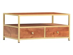 Mesa de centro | Mesa de apoio | Mesa de café 90x50x40 cm madeira de acácia maciça^ Mesa De Centro