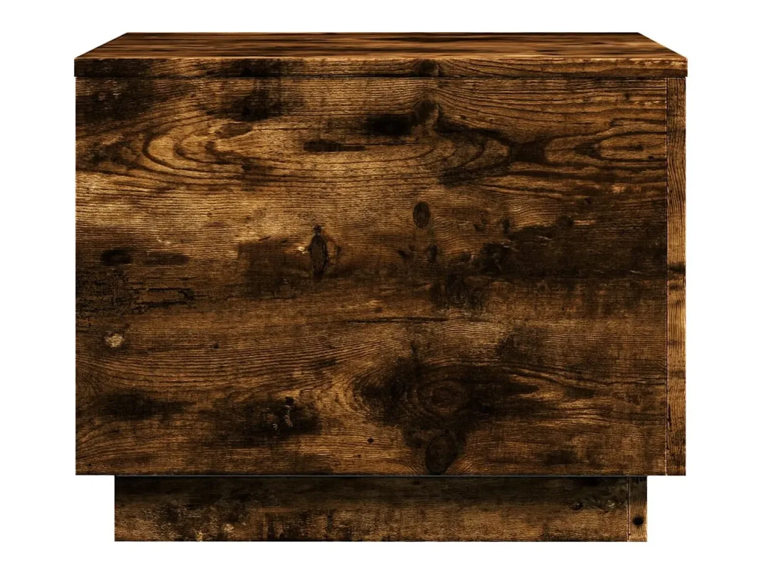Mesa De Centro* Mesa de centro | Mesa de apoio com luzes LED 50x50x40 cm carvalho fumado Castanho