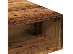 Mesa De Centro* Mesa de centro | Mesa de apoio 105x55x32 cm deriv. de madeira madeira velha Castanho