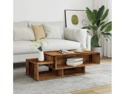 Mesa De Centro* Mesa de centro | Mesa de apoio 105x55x32 cm deriv. de madeira madeira velha Castanho