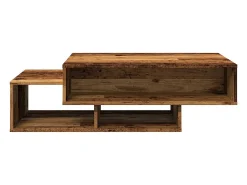 Mesa De Centro* Mesa de centro | Mesa de apoio 105x55x32 cm deriv. de madeira madeira velha Castanho