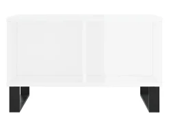 Mesa De Centro* Mesa de centro | Mesa de apoio 60x50x36.5 cm derivados madeira brilhante Branco