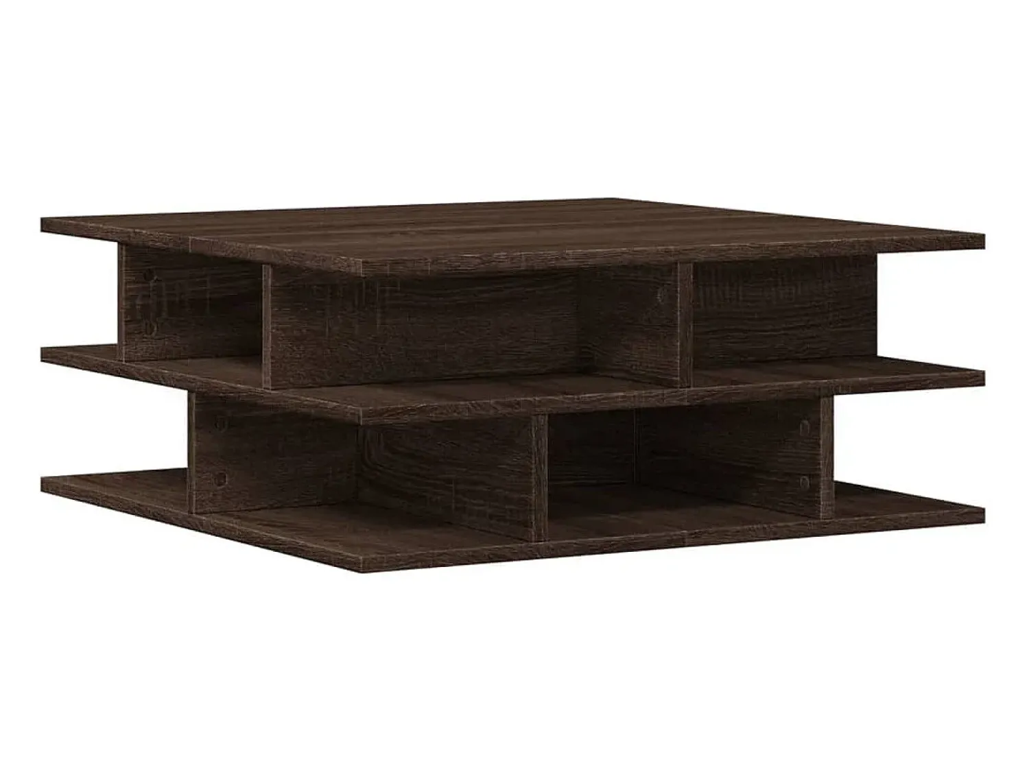 Mesa De Centro| Mesa de centro | Mesa de apoio 70x70x29 cm derivados madeira carvalho Castanho