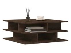 Mesa De Centro| Mesa de centro | Mesa de apoio 70x70x29 cm derivados madeira carvalho Castanho