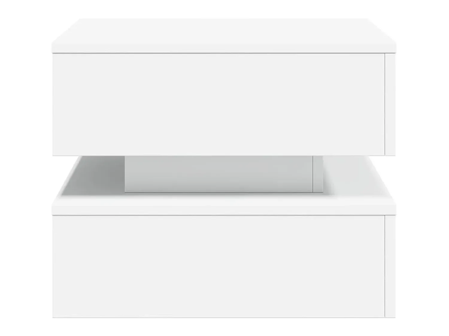 Mesa De Centro* Mesa de centro | Mesa de apoio com luzes LED 50x50x40 cm Branco