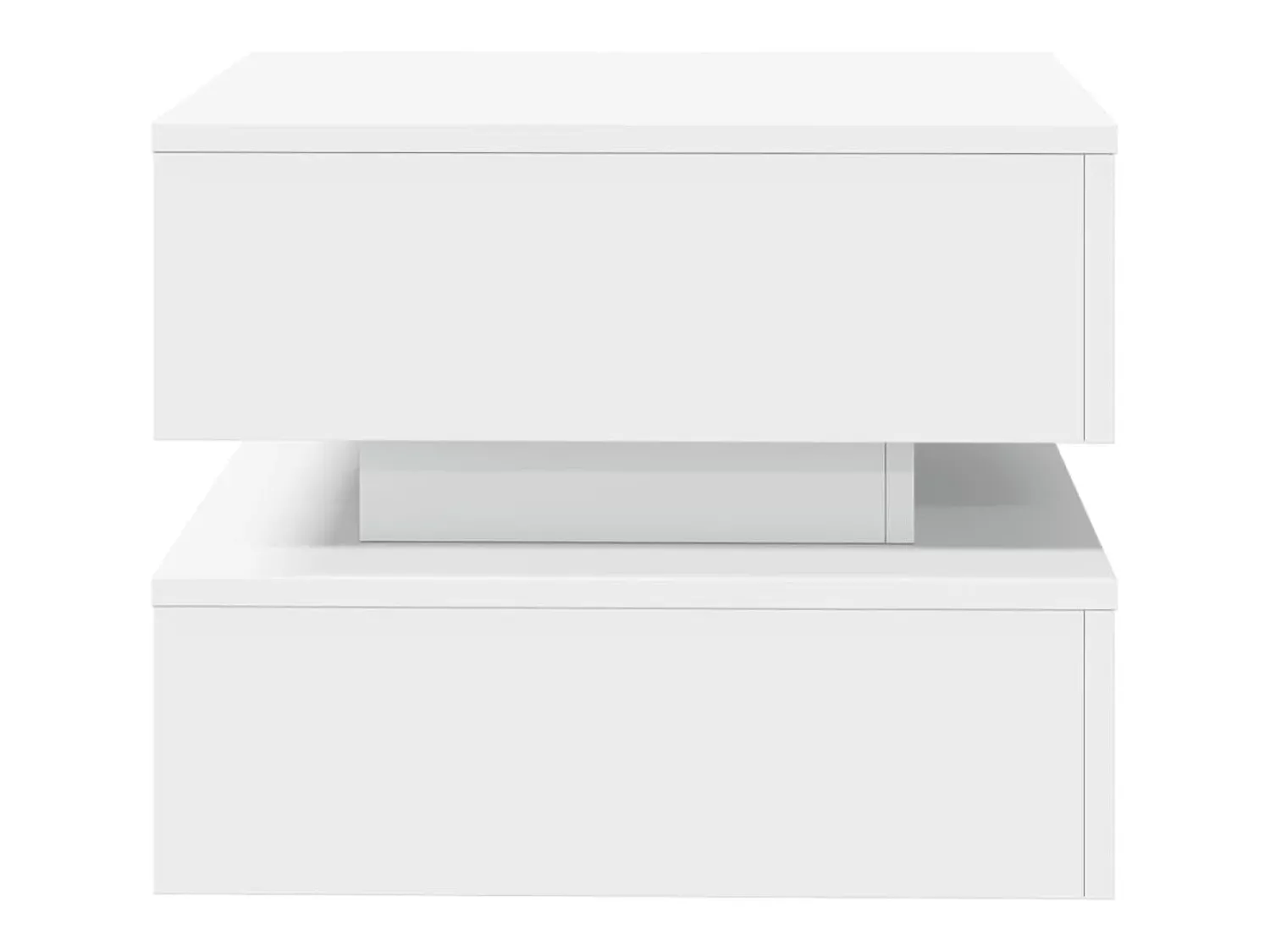 Mesa De Centro* Mesa de centro | Mesa de apoio com luzes LED 50x50x40 cm Branco