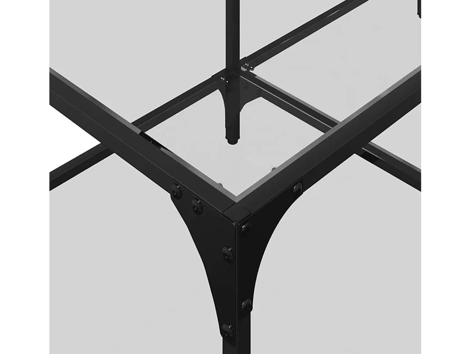 Mesa De Centro| Mesa de centro | Mesa de apoio c/ topo em vidro 98.5x50x40 cm aço Transparente