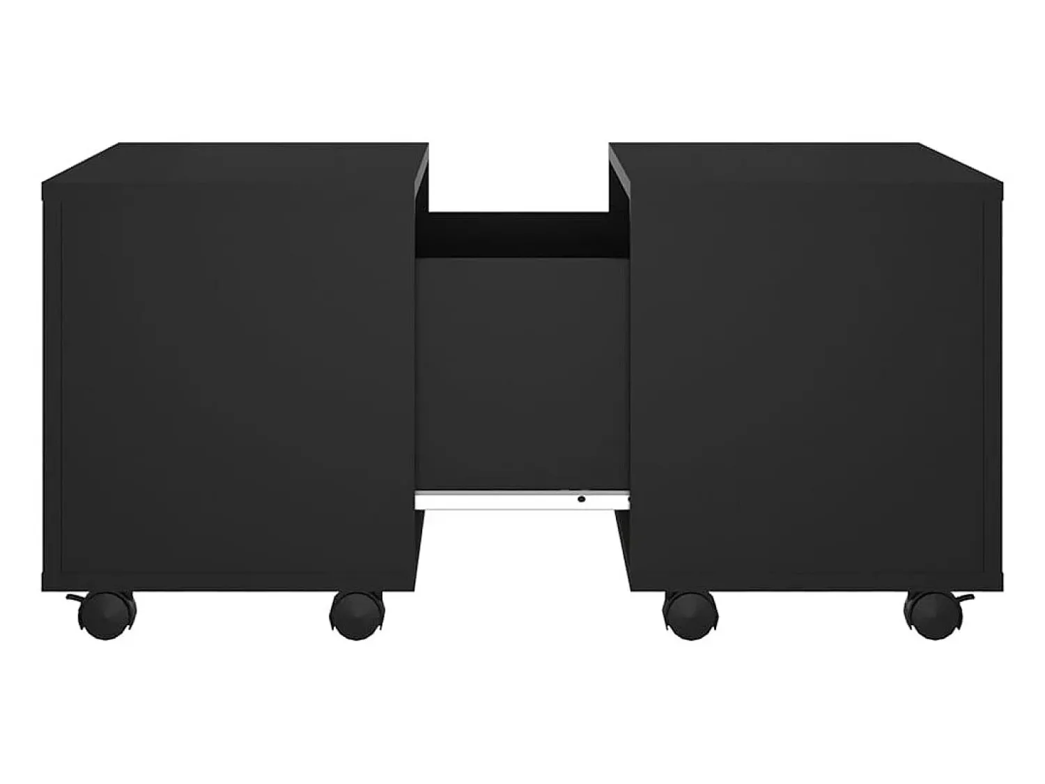 Mesa De Centro* Mesa de centro | Mesa de apoio 60x60x38 cm derivados de madeira Preto
