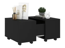 Mesa De Centro* Mesa de centro | Mesa de apoio 60x60x38 cm derivados de madeira Preto