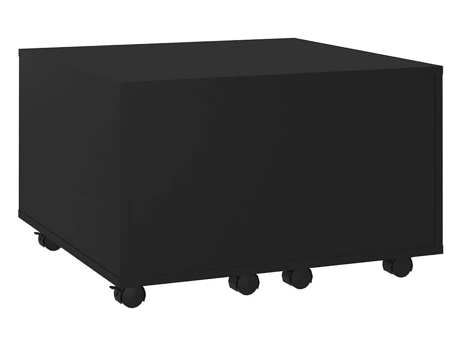 Mesa De Centro* Mesa de centro | Mesa de apoio 60x60x38 cm derivados de madeira Preto