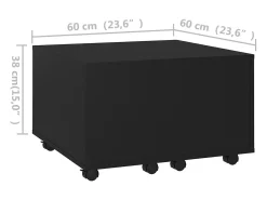 Mesa De Centro* Mesa de centro | Mesa de apoio 60x60x38 cm derivados de madeira Preto