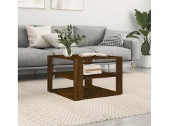 Mesa de centro | Mesa de apoio 59.5x59.5x40cm derivados madeira carvalho^ Mesa De Centro