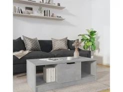 Online Mesa de centro | Mesa de apoio 102x50x36 madeira processada cinza cimento Cinzento