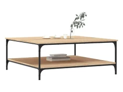 Mesa de centro | Mesa de apoio 100x100x40 cm derivados madeira carvalho sonoma^ Mesa De Centro