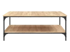 Mesa de centro | Mesa de apoio 100x100x40 cm derivados madeira carvalho sonoma^ Mesa De Centro