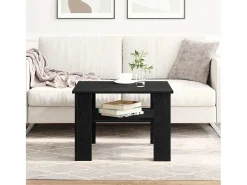 Mesa De Centro| Mesa de centro | Mesa de apoio Carvalho 60x60x42 cm Preto