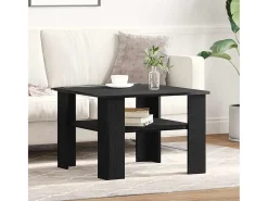 Mesa De Centro| Mesa de centro | Mesa de apoio Carvalho 60x60x42 cm Preto
