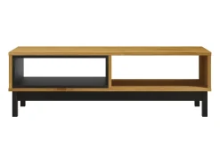Sale Mesa de centro | Mesa de apoio FLAM 100x50x32.5 cm madeira de pinho maciça Castanho