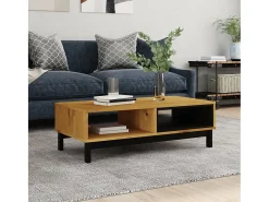 Sale Mesa de centro | Mesa de apoio FLAM 100x50x32.5 cm madeira de pinho maciça Castanho