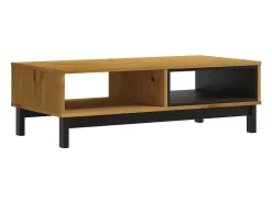 Sale Mesa de centro | Mesa de apoio FLAM 100x50x32.5 cm madeira de pinho maciça Castanho