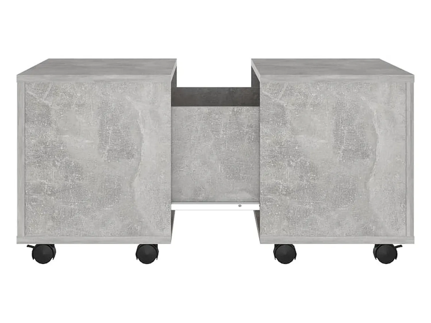 New Mesa de centro | Mesa de apoio 60x60x38cm derivados de madeira cimento Cinzento
