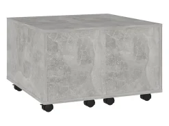 New Mesa de centro | Mesa de apoio 60x60x38cm derivados de madeira cimento Cinzento