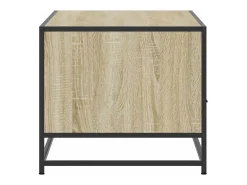 Mesa De Centro* Mesa de centro | Mesa de apoio 100x50x45cm deriv. madeira/metal carvalho sonoma Castanho