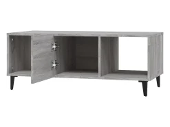 Mesa De Centro* Mesa de centro | Mesa de apoio 102x50x40cm derivados de madeira sonoma Cinzento