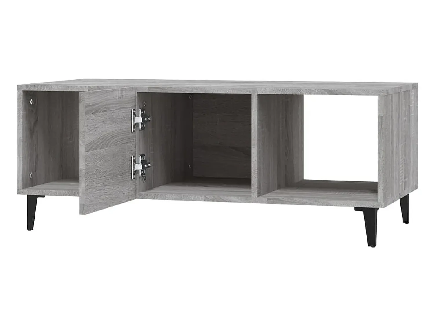 Mesa De Centro* Mesa de centro | Mesa de apoio 102x50x40cm derivados de madeira sonoma Cinzento
