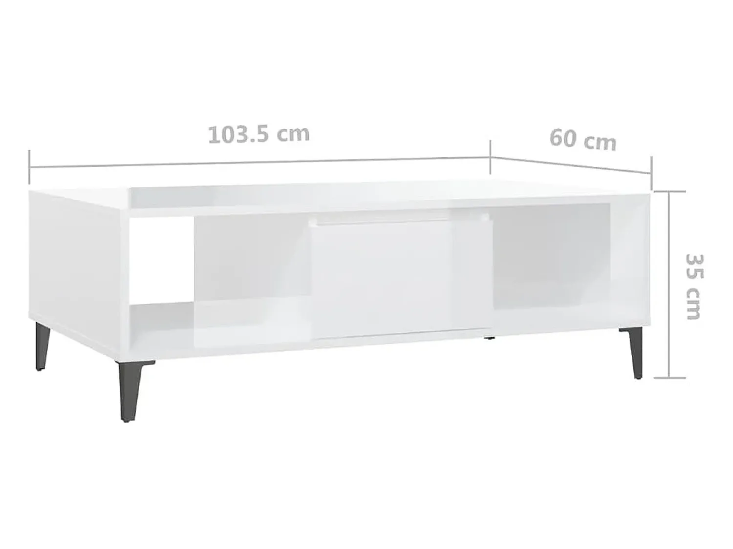 Mesa de centro | Mesa de apoio derivados de madeira brilhante^ Mesa De Centro