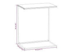 Discount Mesa de centro | Mesa de apoio 55x35x66 cm derivados de madeira Preto