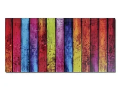 Mesa De Centro* Mesa de centro | Mesa de apoio tampo de vidro com impressão de arco-íris Multicor