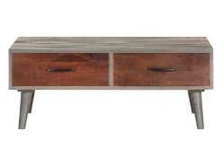 Hot Mesa de centro | Mesa de apoio 100x60x40 cm mangueira maciça áspera Cinzento