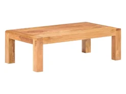 Best Mesa de centro | Mesa de apoio | Mesa de café 110x60x35cm acácia maciça c/ acabamento a mel Branco