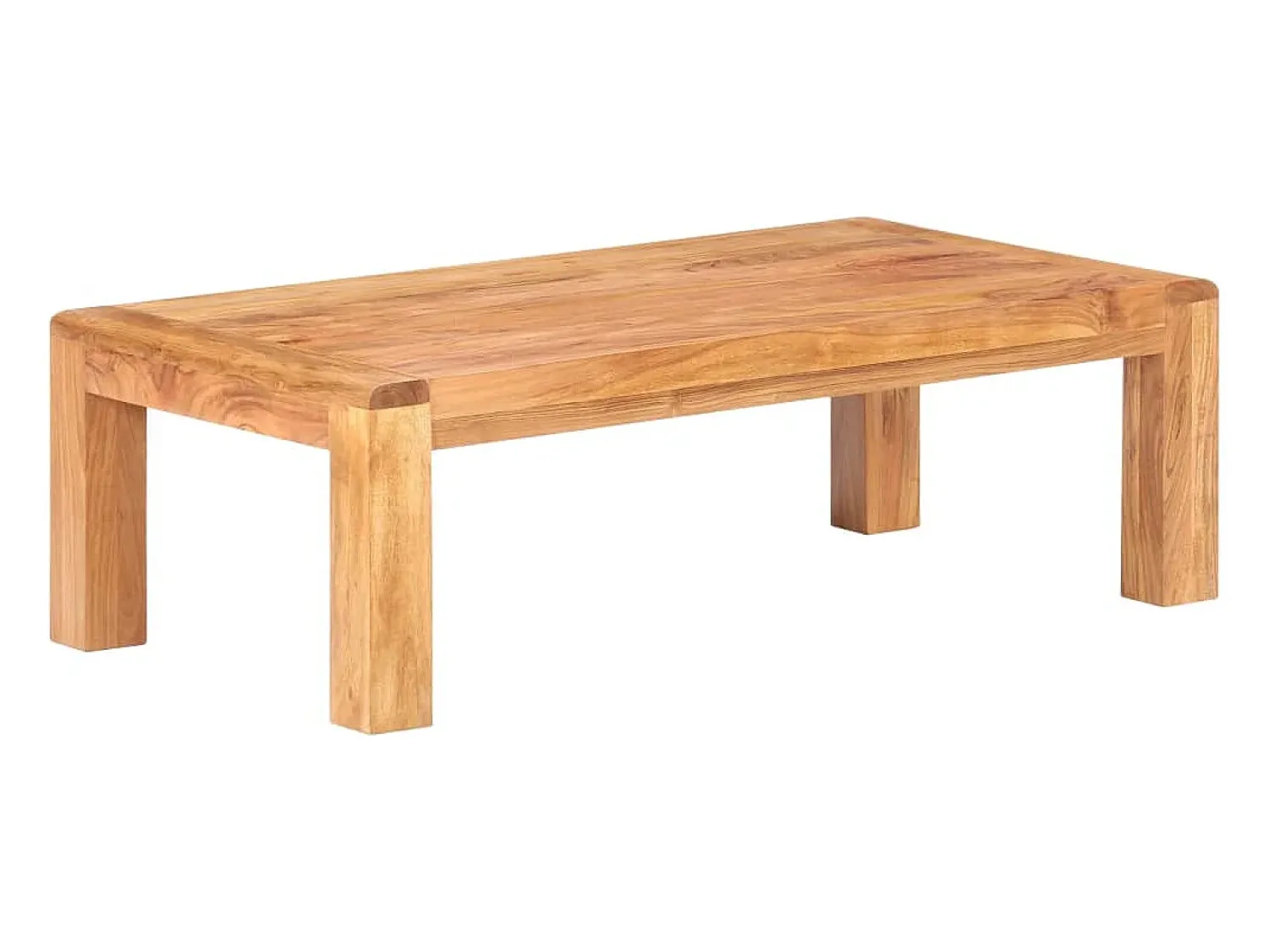 Best Mesa de centro | Mesa de apoio | Mesa de café 110x60x35cm acácia maciça c/ acabamento a mel Branco