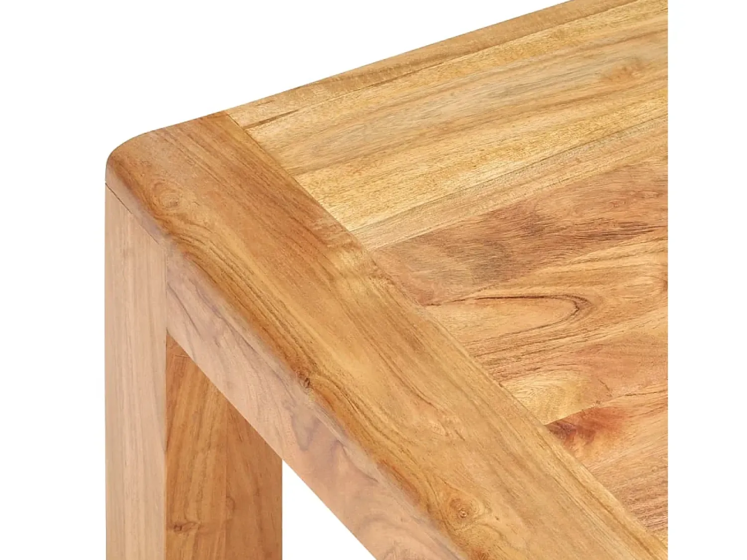 Best Mesa de centro | Mesa de apoio | Mesa de café 110x60x35cm acácia maciça c/ acabamento a mel Branco