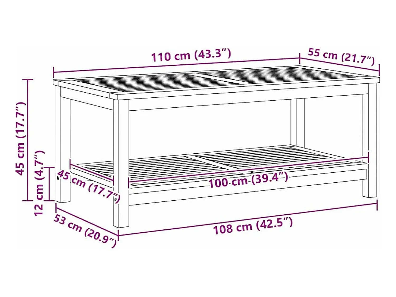 Mesa De Centro* Mesa de centro | Mesa de apoio | Mesa de café 70x40x45 cm Castanho