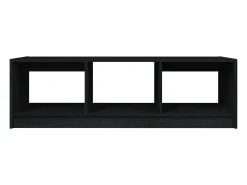 New Mesa de centro | Mesa de apoio 110x50x34 cm madeira de pinho maciça Preto