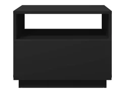 Discount Mesa de centro | Mesa de apoio com luzes LED 50x49x40 cm Preto