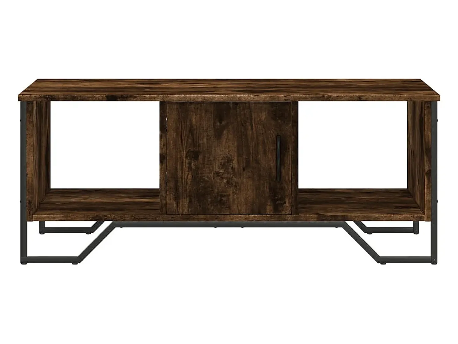 Mesa De Centro| Mesa de centro | Mesa de apoio 100x51x40 cm derivados madeira carvalho fumado Castanho