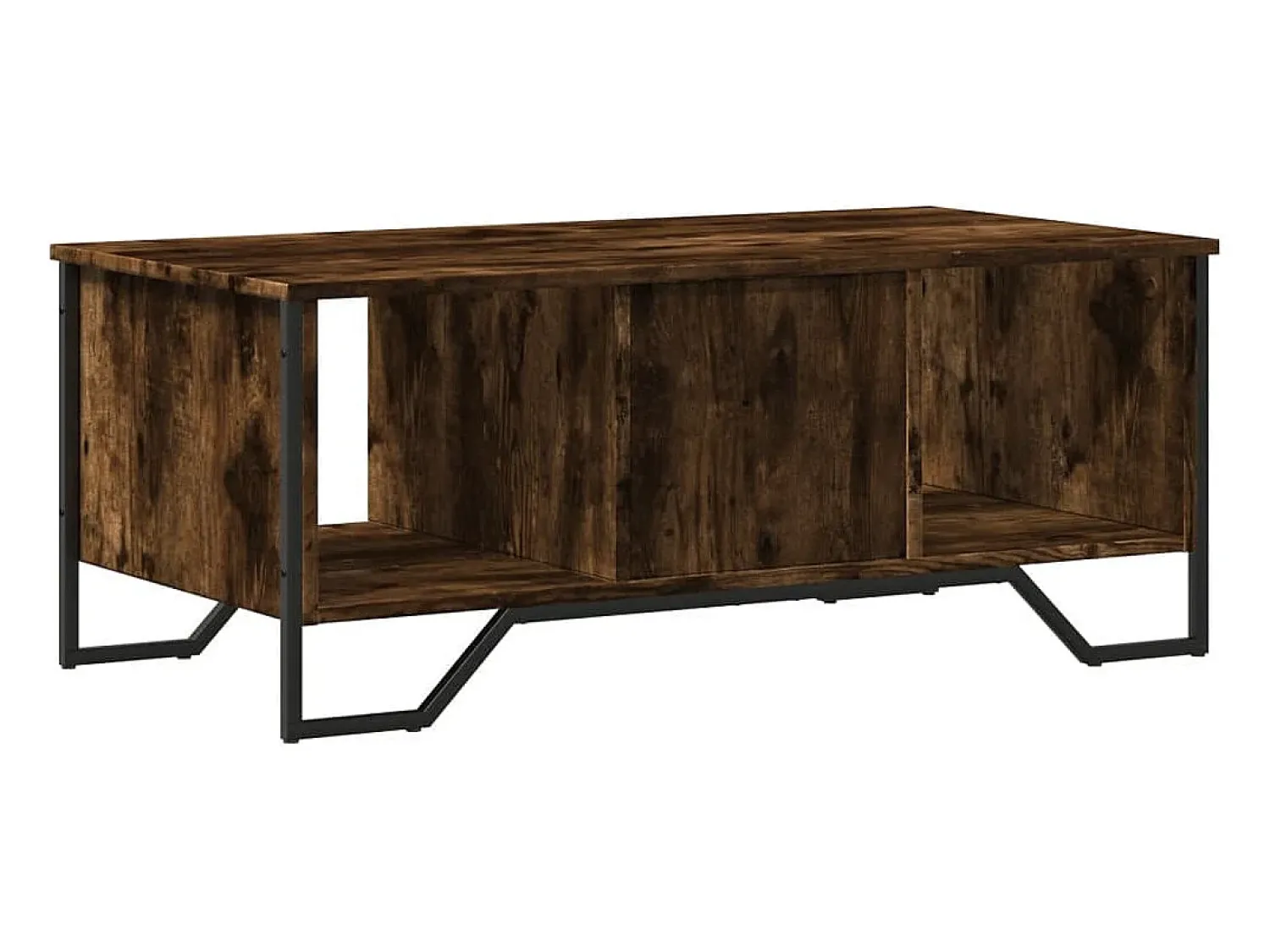 Mesa De Centro| Mesa de centro | Mesa de apoio 100x51x40 cm derivados madeira carvalho fumado Castanho