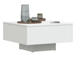 Mesa De Centro| Mesa de centro | Mesa de apoio 60x60x31.5 cm derivados de madeira Branco