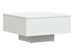 Mesa De Centro| Mesa de centro | Mesa de apoio 60x60x31.5 cm derivados de madeira Branco