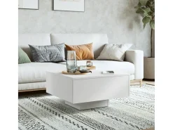 Mesa De Centro| Mesa de centro | Mesa de apoio 60x60x31.5 cm derivados de madeira Branco