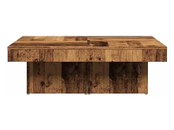 Discount Mesa de centro | Mesa de apoio 90x90x28 cm derivados de madeira madeira velha Castanho