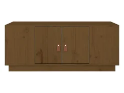 Online Mesa de centro | Mesa de apoio 100x50x41 cm pinho maciço mel Castanho